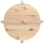 vidaXL Table basse Ø 62 5x45 cm Bois massif de pin