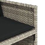 vidaXL Ensemble à manger de jardin et coussins 13 Pièces gris clair rotin