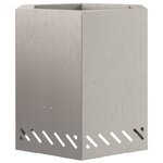 vidaXL Foyer sans fumée Marron 48 x 48 x 51 cm Acier Corten