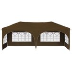 vidaXL Tente de fête pop-up 575 x 288 x 245 cm Taupe Tissu Oxford