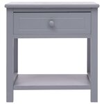 vidaXL Tables de chevet 2 Pièces Gris 40x29x42 cm Bois de Paulownia