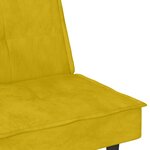 vidaXL Canapé-lit avec porte-gobelets jaune velours