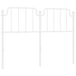 vidaXL Tête de lit métal blanc 135 cm