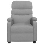 vidaXL Fauteuil de massage Gris clair Tissu