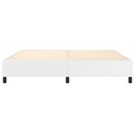 vidaXL Cadre de lit à ressorts blanc 200x200 cm similicuir