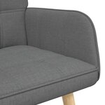 vidaXL Sofa 2 places Gris foncé 115 x 61 x 87 cm Tissu