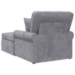 vidaXL Chaise lounge avec jupe Gris clair 157 x 91 x 91 cm ARES