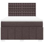 vidaXL Sommier à lattes de lit avec matelas Marron foncé 140x190 cm