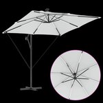 vidaXL Parasol banane à mât déporté Couleur sable 249 x 249 x 250 cm