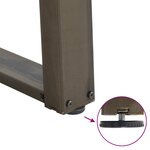 vidaXL Pieds de table à manger en U 2 pièces Acier naturel 50 x (72-73) cm Acier