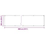 vidaXL Couverture végétale avec œillets 1x8 m PVC