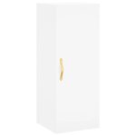 vidaXL Buffet haut Blanc 34 5x34x180 cm Bois d'ingénierie