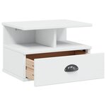 vidaXL Cabinet de chevet HILL Blanc 40 x 31 x 27 cm Pin massif