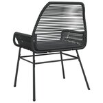 vidaXL Chaises de jardin lot de 2 avec coussins noir résine tressée