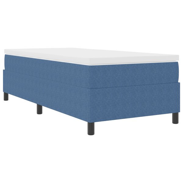vidaXL Lit à ressorts avec matelas bleu  100 x 200 cm  velours côtelé