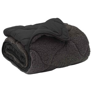 vidaXL Duvet complet toute l'année Matelassé Anthracite 200 x 200 cm