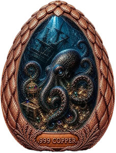 Monnaie UNDERWATER KRAKEN EGG 2 Oz Medaille Cuivre 2026 (PRÉCOMMANDE)