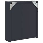 vidaXL Armoire de salle de bain à miroir avec LED gris 45x13x52 cm