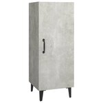 vidaXL Buffet Gris béton 34 5x34x90 cm Bois d'ingénierie