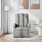 vidaXL Fauteuil de massage inclinable Gris clair Tissu
