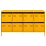 vidaXL Buffet jaune moutarde 135x39x73 5 cm acier laminé à froid