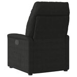 vidaXL Fauteuil inclinable de massage noir tissu microfibre