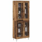 vidaXL Haut Armoire Bois Ancien 69 5 x 34 x 180 cm Bois d'ingénierie