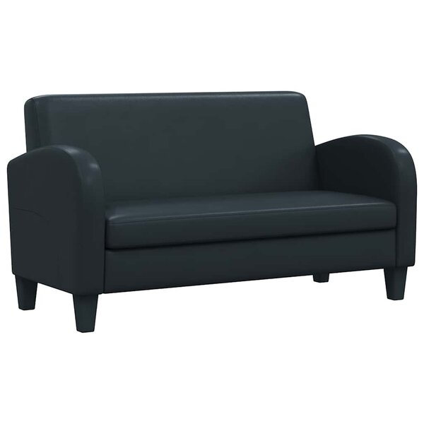 vidaXL Canapé à 2 places Cuir synthétique Noir