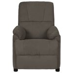 vidaXL Fauteuil inclinable gris foncé tissu microfibre