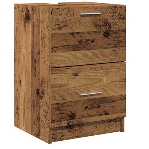 vidaXL Meuble Sous Évier Bois Ancien 40 x 37 x 59 cm Bois d'ingénierie