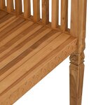 vidaXL Banc de jardin Marron 127 5 x 52 x 80 cm Bois de teck solide