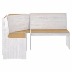 vidaXL Banc d'angle REINE 151 cm marron miel et blanc bois pin solide