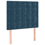 vidaXL Sommier à lattes de lit avec matelas Bleu foncé 90x200 cm