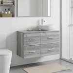 vidaXL Meuble de Salle de Bain In-between Sonoma gris 30 x 35 x 50 cm