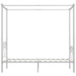 vidaXL Cadre de lit à baldaquin Blanc Métal 100 x 200 cm