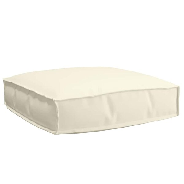 vidaXL Coussin pour assise de palette Crème 60 x 60 x 12 cm
