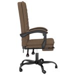vidaXL Fauteuil inclinable de bureau Marron Tissu