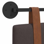 vidaXL Tête de lit suspendue Marron foncé PU antique