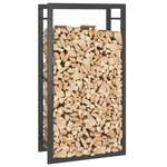 vidaXL Portant de bois de chauffage Noir mat 50x28x94 cm Acier