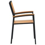 vidaXL Chaise empilable 2 Pièces Marron 56 x 57 x 87 cm