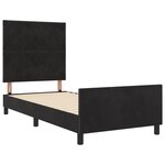 cadre de lit vidaXL Noir 90x200 cm Velours