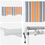 vidaXL Auvent Rétractable Multicolore 500 × 300 cm Tissu et Métal