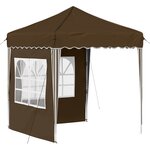 vidaXL Tente de fête pop-up 195 x 195 x 245 cm Taupe Tissu Oxford