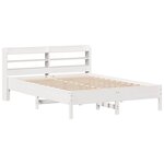 vidaXL Cadre de lit sans matelas blanc 140x200 cm bois de pin massif