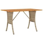 vidaXL Canapé de jardin 3 places coussins table beige résine tressée