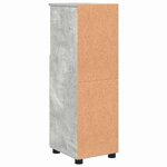 vidaXL Cabinet de salle de bain avec porte Gris béton 30 x 35 x 95 cm