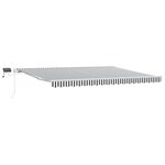 vidaXL Auvent manuel rétractable avec LED anthracite blanc 450x300 cm