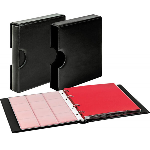 Album numismatique Karat Classic avec boitier de protection. Couleur - Noir