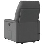 vidaXL Fauteuil inclinable de massage électrique Gris foncé Tissu