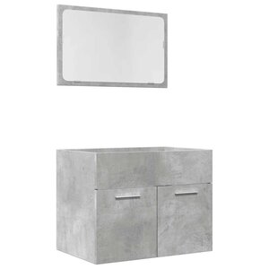 vidaXL Ensemble de meubles de salle de bain 2 Pièces gris béton